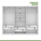 Guarda-roupa Vince 6 Portas 6 Gavetas 5 Prateleiras Branco