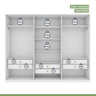 Guarda-roupa Vince 6 Portas 6 Gavetas 5 Prateleiras Com Espel