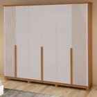 Guarda-roupa Vince 6 Portas 6 Gavetas 5 Prateleiras Com Pés A