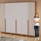 Guarda-roupa Vince 6 Portas 6 Gavetas 5 Prateleiras Com Pés A