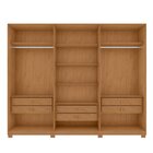 Guarda-roupa Vince 6 Portas 6 Gavetas 5 Prateleiras Com Pés A