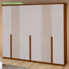 Guarda-roupa Vince 6 Portas 6 Gavetas 5 Prateleiras Frassino/