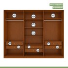 Guarda-roupa Vince 6 Portas 6 Gavetas 5 Prateleiras Frassino/