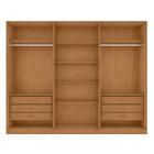 Guarda-roupa Vince 6 Portas 6 Gavetas 6 Prateleiras Amendoa C