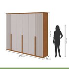 Guarda-roupa Vince 6 Portas 6 Gavetas 6 Prateleiras Amendoa C