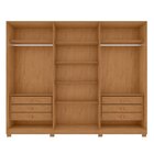 Guarda-roupa Vince 6 Portas 6 Gavetas 6 Prateleiras Com Espel