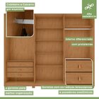 Guarda-roupa Vince 6 Portas 6 Gavetas 6 Prateleiras Com Espel