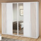 Guarda-roupa Vince 6 Portas 6 Gavetas 6 Prateleiras Com Espel