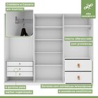 Guarda-roupa Vince 6 Portas 6 Gavetas 6 Prateleiras Com Espel