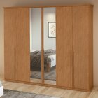 Guarda-roupa Vince 6 Portas 6 Gavetas 6 Prateleiras Com Espel