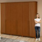 Guarda-roupa Vince 6 Portas 6 Gavetas 6 Prateleiras Com Pés F