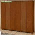 Guarda-roupa Vince 6 Portas 6 Gavetas 6 Prateleiras Com Pés F
