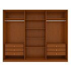 Guarda-roupa Vince 6 Portas 6 Gavetas 6 Prateleiras Frassino