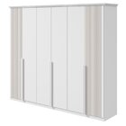 Guarda-roupa Vince 6 Portas 9 Gavetas 5 Prateleiras Branco
