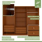 Guarda-roupa Vince 6 Portas 9 Gavetas 5 Prateleiras Com Espel