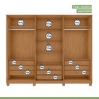 Guarda-roupa Vince 6 Portas 9 Gavetas 5 Prateleiras Com Pés E