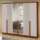 Guarda-roupa Vince 6 Portas 9 Gavetas 5 Prateleiras Com Pés F