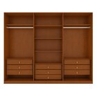 Guarda-roupa Vince 6 Portas 9 Gavetas 5 Prateleiras Frassino