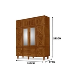 Guarda Roupa Vintage 10 Portas Em Madeira Maciça Chicago Atra