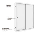 Guarda Roupa Virtual 2 Portas Correr 6 Gavetas 1,76m Robel -