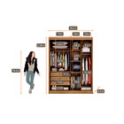 Guarda-roupa Virtus 1600 Com 1 Porta Espelho Peliculado 2 Por