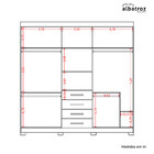 Guarda Roupa Virtus Casal 6 Portas 4 Gavetas Com Espelho Mdp