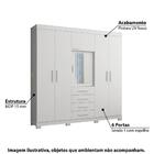 Guarda Roupa Virtus Com 6 Portas Branco