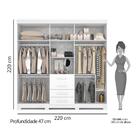 Guarda Roupa Virtus Com 6 Portas Branco