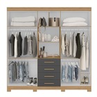 Guarda Roupa Virtus Com 6 Portas Nature/titanium - Albatroz