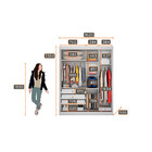 Guarda-roupa Virtus Plus 1600 2 Portas E 3 Gavetas