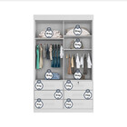 Guarda Roupa Vision 02 Portas 06 Gavetas Benetil - Branco