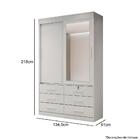 Guarda Roupa Vision 02 Portas 06 Gavetas Benetil - Branco