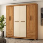 Guarda-roupa Vitorino 6 Portas E 4 Gavetas Freijó/avelã