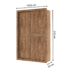 Guarda Roupa Vivacce 2 Portas De Correr Carraro - Native/atac