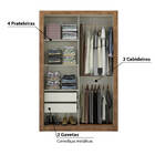 Guarda Roupa Vivacce 2 Portas De Correr Carraro - Native/atac