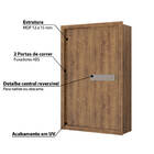 Guarda Roupa Vivacce 2 Portas De Correr Carraro - Native/atac