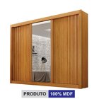 Guarda Roupas 03 Portas Milano Com Espelho Na Porta Central,