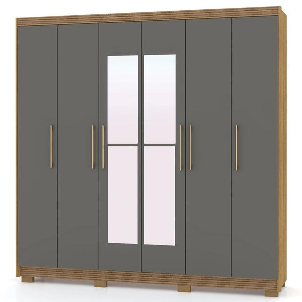 Guarda Roupas 06 Portas Com Espelho 10086 Vlr