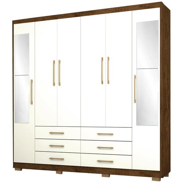 Guarda Roupas 06 Portas Com Espelho 10087 Vlr