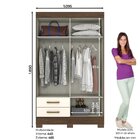 Guarda-roupas 2 Gavetas 4 Portas Zafira Briz Castanho Hp/off