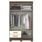 Guarda-roupas 2 Gavetas 4 Portas Zafira Briz Castanho Hp/off