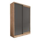 Guarda Roupas 2 Portas 3 Gavetas Aurora Atacama Grafite