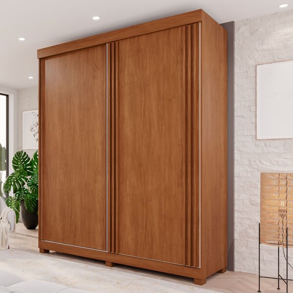 Guarda-roupas 2 Portas 3 Gavetas Com Pés Blumenau Cinamomo