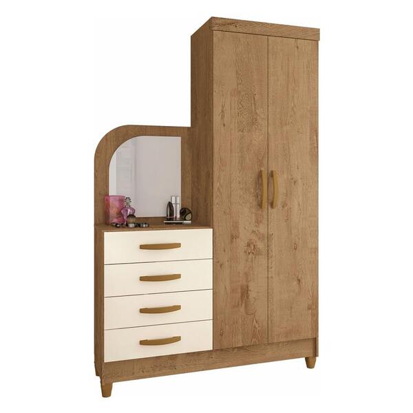 Guarda-roupas 2 Portas 4 Gavetas Com Penteadeira Multimóveis