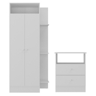 Guarda-roupas 2 Portas Com Cômoda 2 Gavetas Multimóveis Mp4264