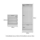 Guarda-roupas 2 Portas Com Cômoda E 2 Gavetas Brownie Multimó