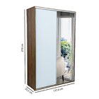 Guarda Roupas 2 Portas De Correr Com Espelho 3 Gavetas Access