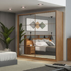 Guarda Roupas 2 Portas Delizantes Com Espelho Belga Demartêz