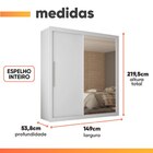 Guarda Roupas 2 Portas Solteiro Real Branco Acetinado
