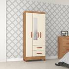 Guarda-roupas 3 Portas 2 Gavetas Com Espelho Multimóveis Cr35